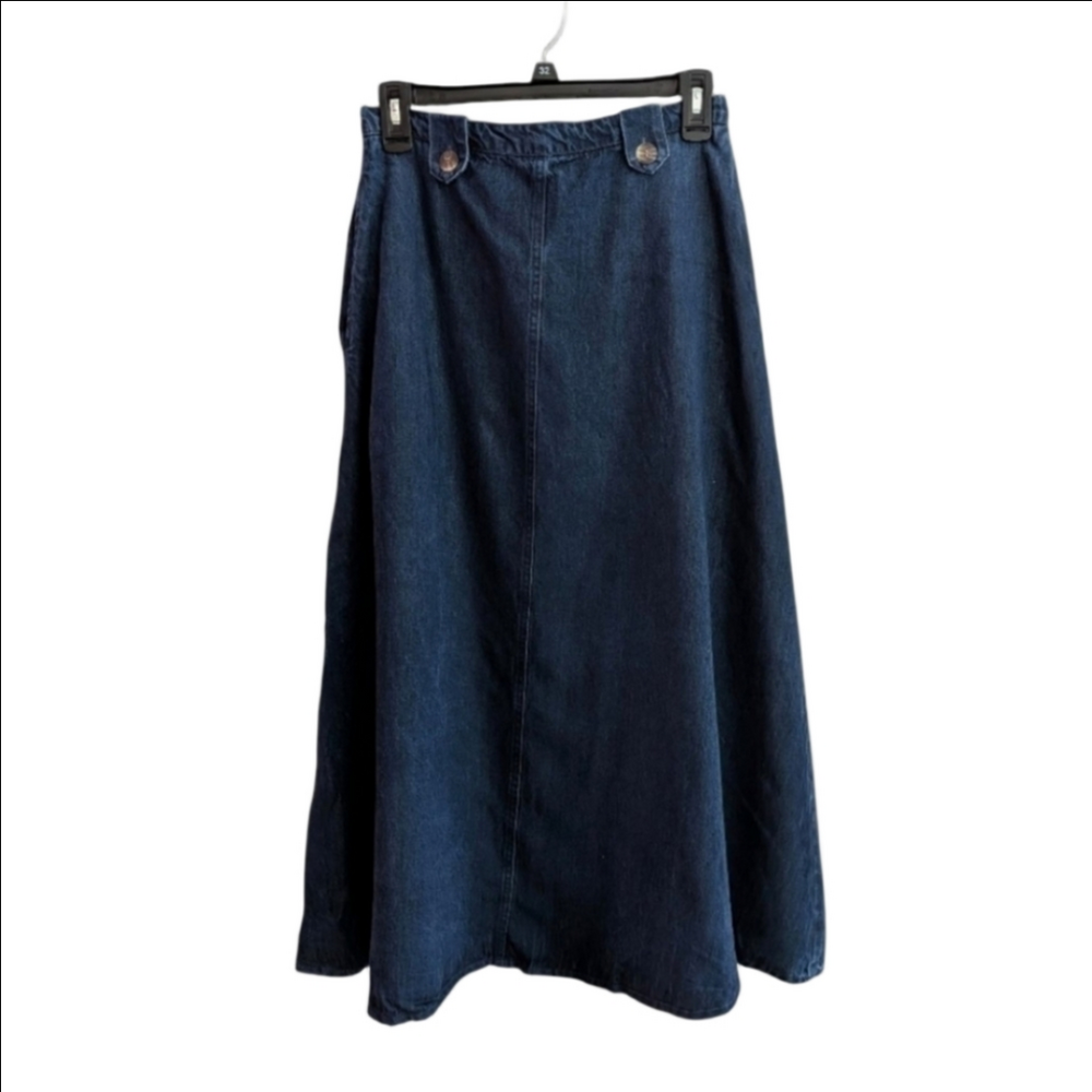 NWT Coldwater Creek Classic Blue Denim Skirt, Size P8 - Picture 2 of 6
